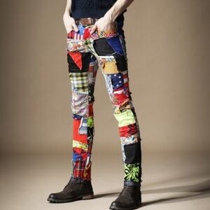 RARE BiePa Jeans 1971 Patchwork Distressed Jeans S4.